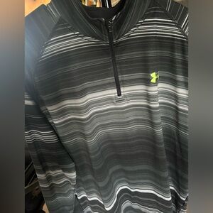 Under Armour Black and Gray Quarter-Zip Top